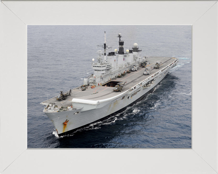 HMS Illustrious (R06) Royal Navy Invincible Class Aircraft Carrier At Sea Port Side View Photo Print Wall Art Decor - Posters, Prints, & Visual Artwork - by Hampshire Prints (image 5 of 9)