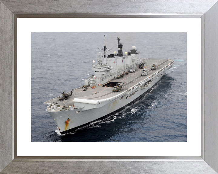 HMS Illustrious (R06) Royal Navy Invincible Class Aircraft Carrier At Sea Port Side View Photo Print Wall Art Decor - Posters, Prints, & Visual Artwork - by Hampshire Prints (image 6 of 9)