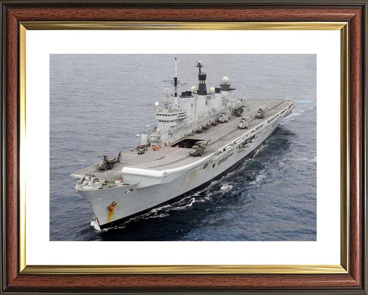 HMS Illustrious (R06) Royal Navy Invincible Class Aircraft Carrier At Sea Port Side View Photo Print Wall Art Decor - Posters, Prints, & Visual Artwork - by Hampshire Prints (image 8 of 9)