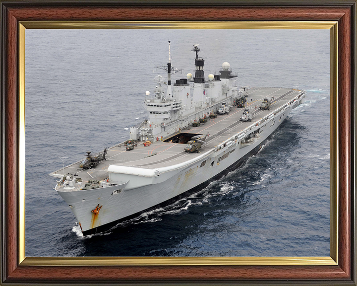 HMS Illustrious (R06) Royal Navy Invincible Class Aircraft Carrier At Sea Port Side View Photo Print Wall Art Decor - Posters, Prints, & Visual Artwork - by Hampshire Prints (image 9 of 9)