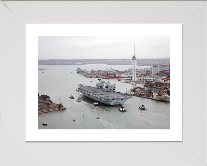 HMS Queen Elizabeth R08 Queen Elizabeth Class Aircraft Carrier December 2021 Photo Print - Posters, Prints, & Visual Artwork - by Hampshire Prints (image 4 of 9)