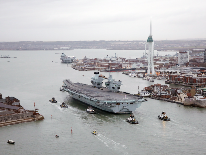HMS Queen Elizabeth R08 Queen Elizabeth Class Aircraft Carrier December 2021 Photo Print - Posters, Prints, & Visual Artwork - by Hampshire Prints (image 1 of 9)