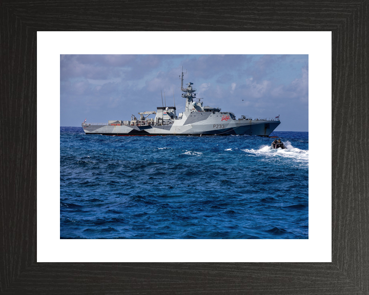 HMS Tamar P233 River Class Patrol Vessel January 2024 With Seaboat Photo Print - Posters, Prints, & Visual Artwork - by Hampshire Prints (image 2 of 9)