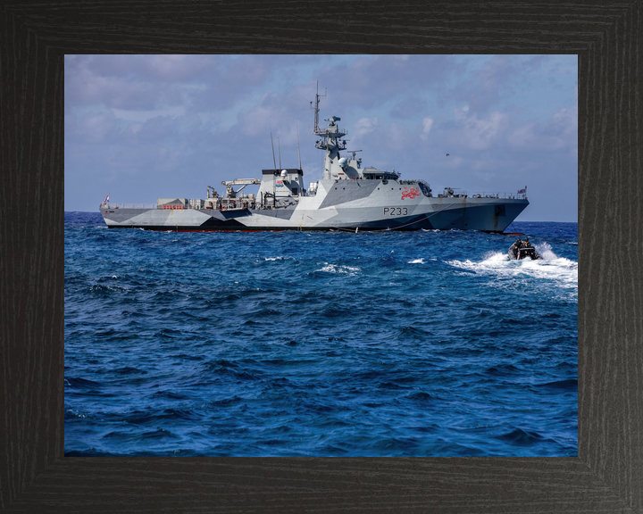 HMS Tamar P233 River Class Patrol Vessel January 2024 With Seaboat Photo Print - Posters, Prints, & Visual Artwork - by Hampshire Prints (image 3 of 9)