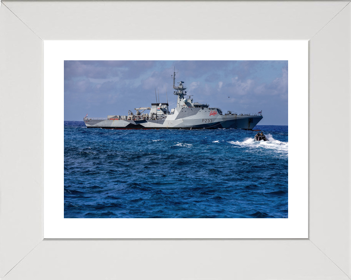 HMS Tamar P233 River Class Patrol Vessel January 2024 With Seaboat Photo Print - Posters, Prints, & Visual Artwork - by Hampshire Prints (image 4 of 9)