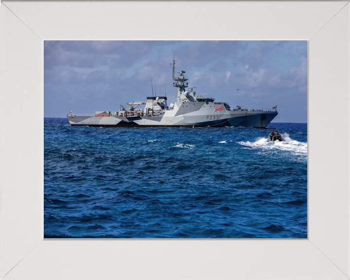 HMS Tamar P233 River Class Patrol Vessel January 2024 With Seaboat Photo Print - Posters, Prints, & Visual Artwork - by Hampshire Prints (image 5 of 9)