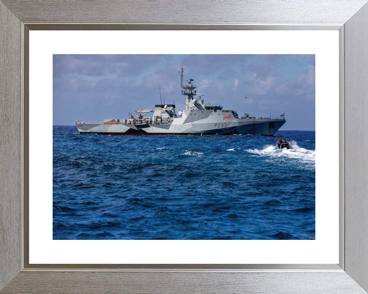 HMS Tamar P233 River Class Patrol Vessel January 2024 With Seaboat Photo Print - Posters, Prints, & Visual Artwork - by Hampshire Prints (image 6 of 9)