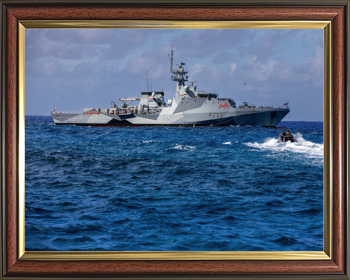 HMS Tamar P233 River Class Patrol Vessel January 2024 With Seaboat Photo Print - Posters, Prints, & Visual Artwork - by Hampshire Prints (image 9 of 9)