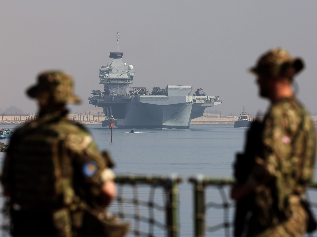 HMS Prince of Wales (R09) Photo Print - Suez Canal - Royal Navy Queen Elizabeth Class Aircraft Carrier Hampshire Prints 6 x 4 No Frame No
