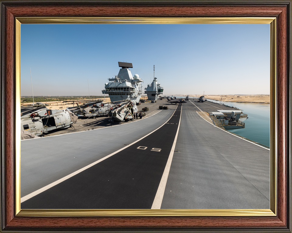 HMS Prince of Wales R09 Queen Elizabeth Class Aircraft Carrier April 2025 Flight Deck Photo Print - Posters, Prints, & Visual Artwork - by Hampshire Prints (image 9 of 9)