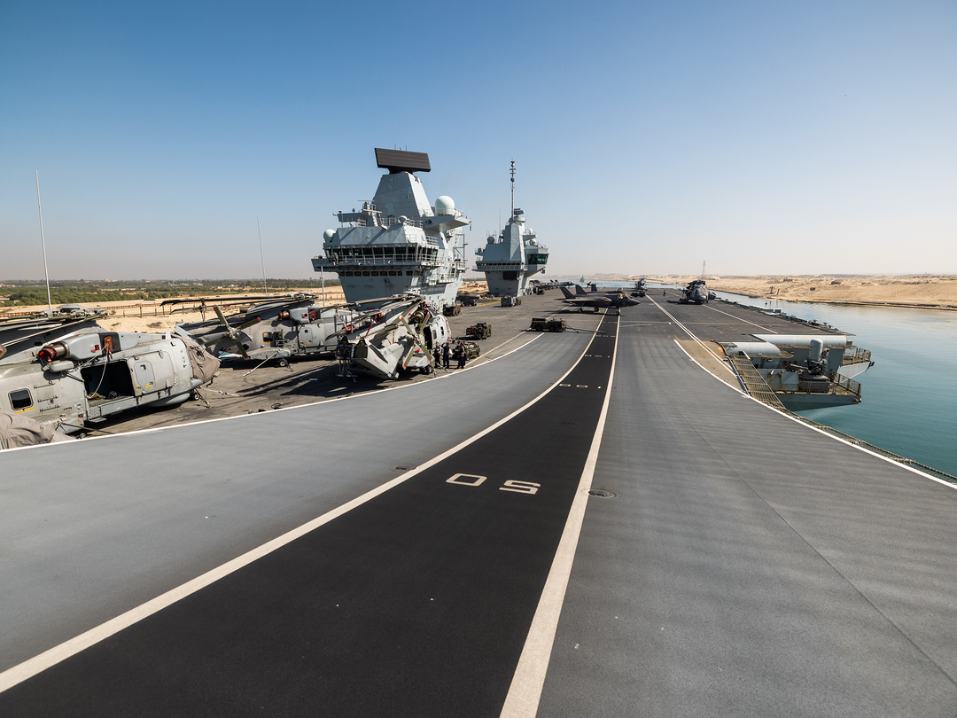 HMS Prince of Wales R09 Queen Elizabeth Class Aircraft Carrier April 2025 Flight Deck Photo Print - Posters, Prints, & Visual Artwork - by Hampshire Prints (image 1 of 9)