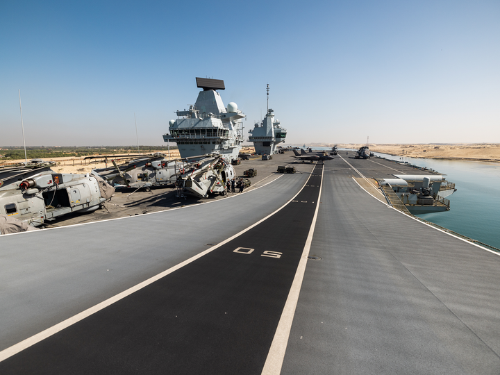 HMS Prince of Wales R09 Queen Elizabeth Class Aircraft Carrier April 2025 Flight Deck Photo Print - Posters, Prints, & Visual Artwork - by Hampshire Prints (image 1 of 9)