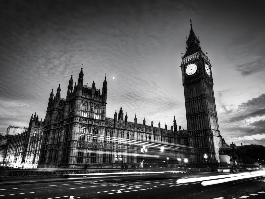 houses of parliament and big ben in black and white Photo Print - Canvas - Framed Photo Print - Hampshire Prints