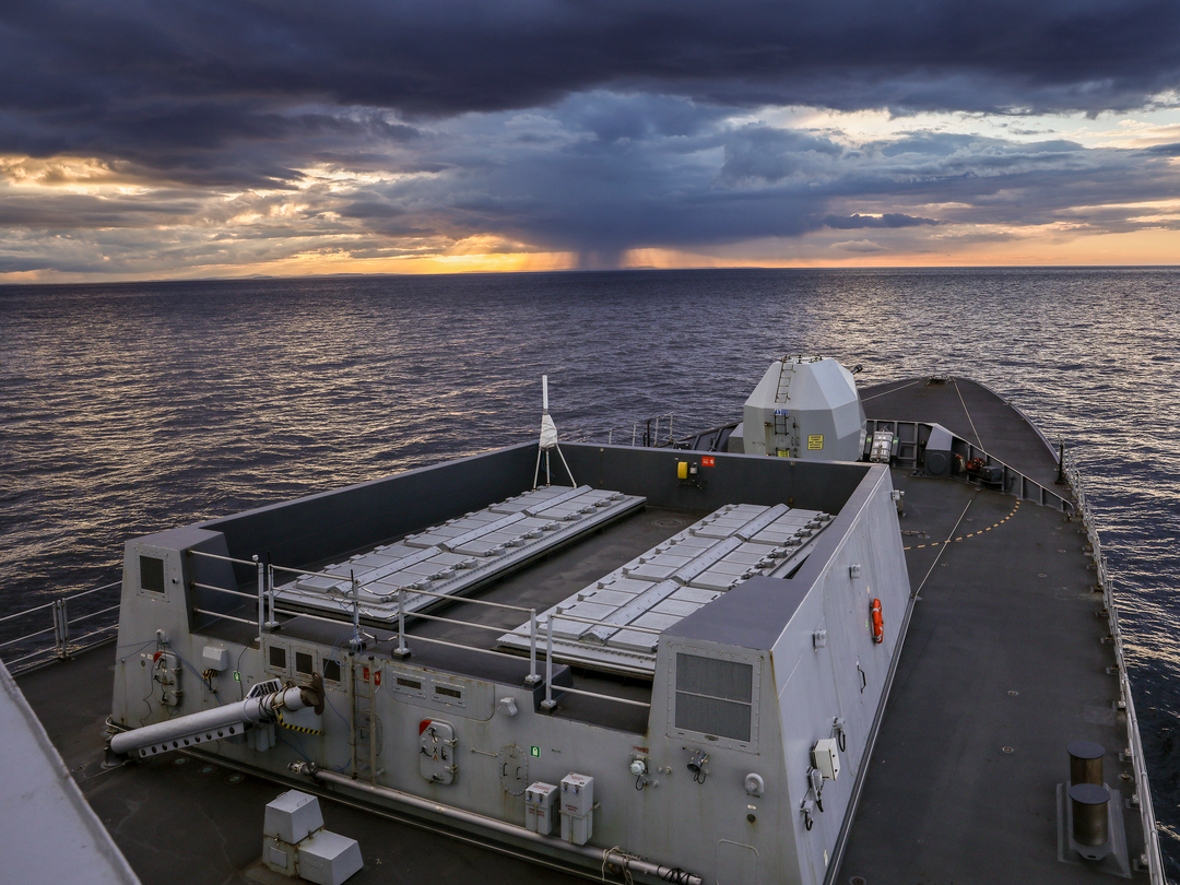HMS Dragon (D35) Photo Print - Forecastle Sunset - Royal Navy Type 45 Destroyer Hampshire Prints 6 x 4 No Frame No
