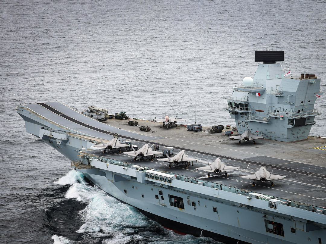HMS Prince of Wales (R09) Photo Print - Ski Jump Closeup 2025 - Royal Navy Queen Elizabeth Class Aircraft Carrier Hampshire Prints 6 x 4 No Frame No