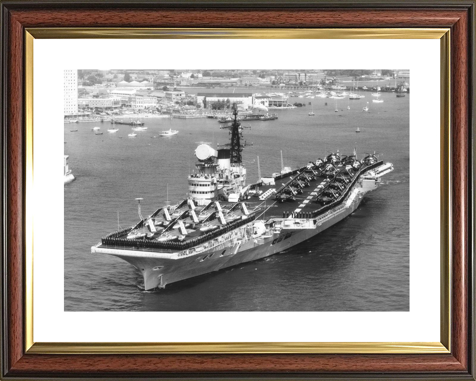 HMS Victorious R38 Illustrious Class Aircraft Carrier Leaving Portsmouth Photo Print - Posters, Prints, & Visual Artwork - by Hampshire Prints (image 8 of 9)