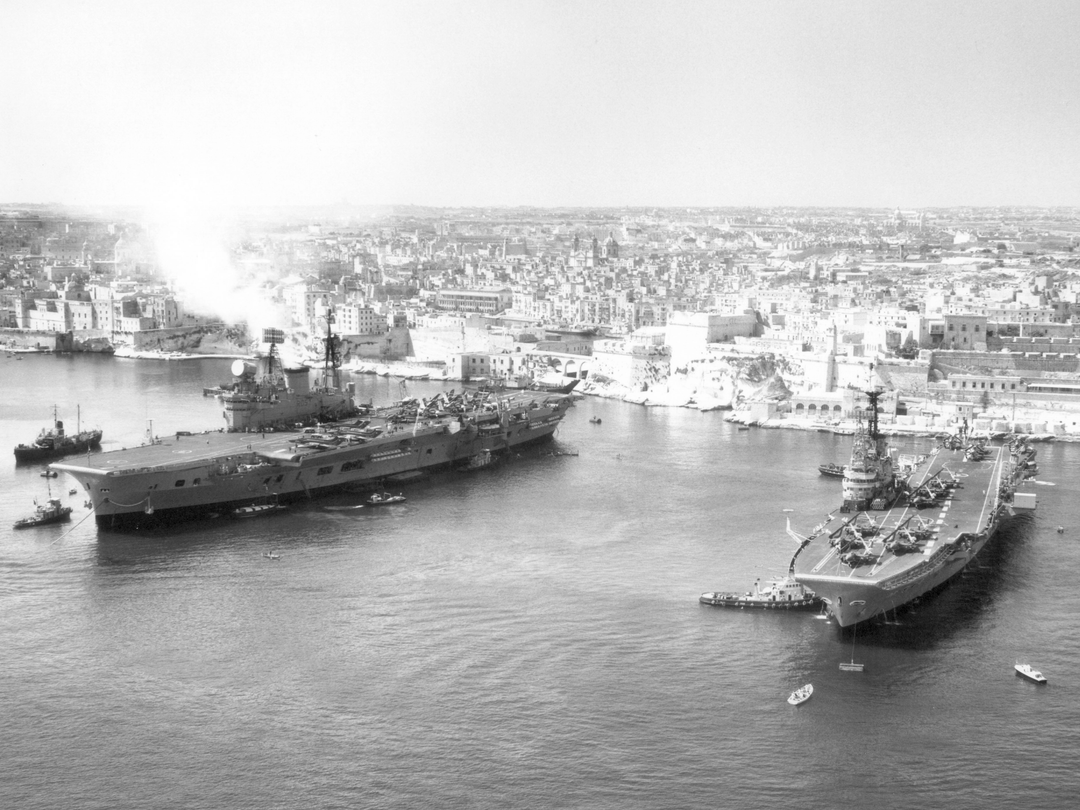 HMS Centaur (R06) and HMS Eagle (R05) Royal Navy Aircraft Carriers Malta Photo Print Wall Art Decor Posters, Prints, & Visual Artwork Hampshire Prints 6 x 4 No Frame No