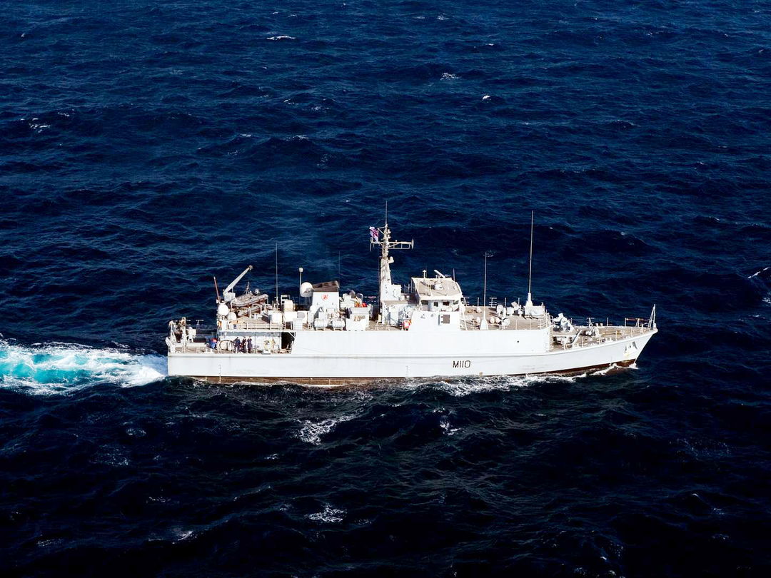 HMS Ramsey M110 Sandown Class Minehunter August 2011 High Starboard View Photo Print - Posters, Prints, & Visual Artwork - by Hampshire Prints (image 1 of 9)