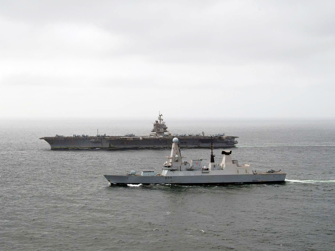 HMS Diamond (D34) Photo Print - With USS Enterprise - Royal Navy Type 45 Destroyer Hampshire Prints 6 x 4 No Frame No