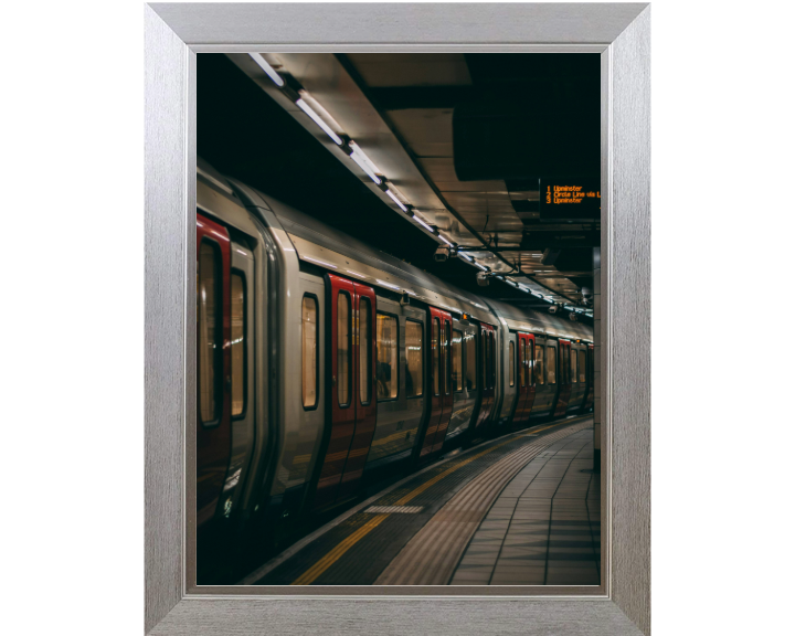 London tube train in a station Photo Print - Canvas - Framed Photo Print - Hampshire Prints