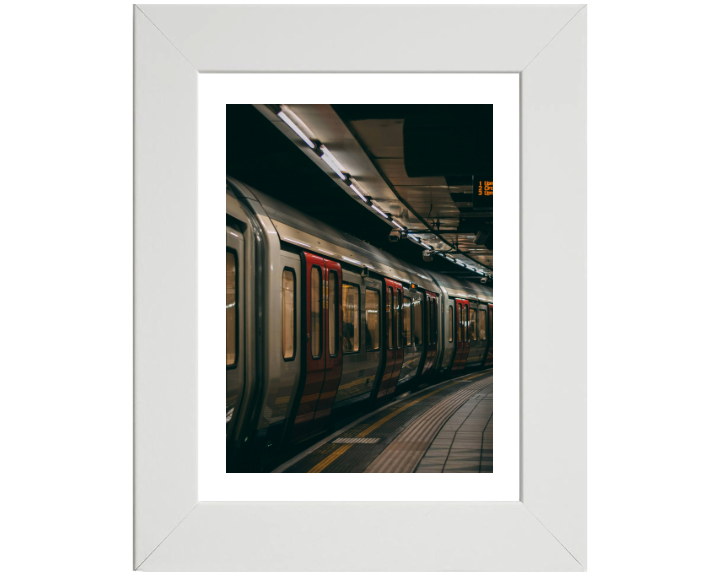 London tube train in a station Photo Print - Canvas - Framed Photo Print - Hampshire Prints