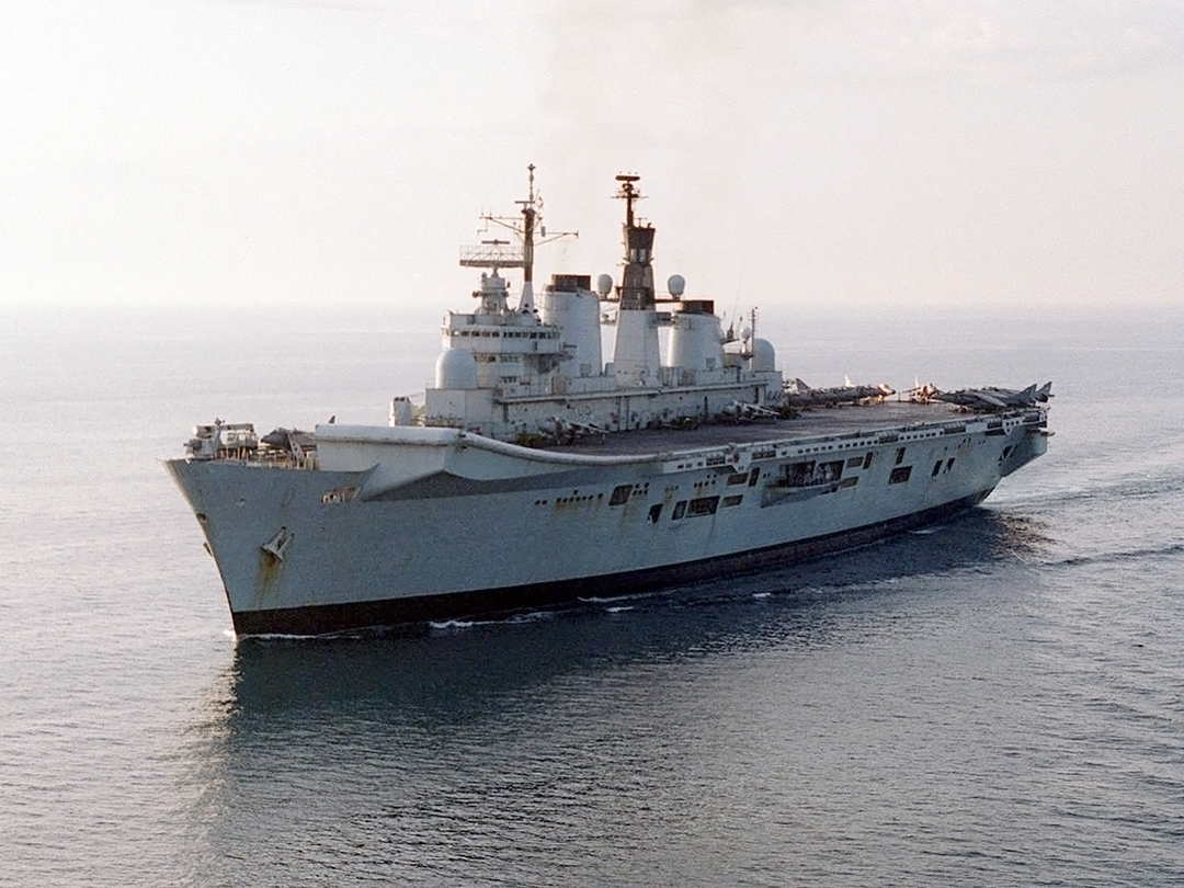 HMS Illustrious (R06) Royal Navy Invincible Class Aircraft Carrier At Sea 1998 Photo Print Wall Art Decor - Posters, Prints, & Visual Artwork - by Hampshire Prints (image 1 of 9)