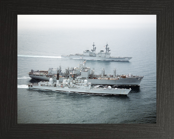 HMS Gloucester (D96) Royal Navy Type 42 Destroyer Refuelling 1991 Photo Print Wall Art Decor - Posters, Prints, & Visual Artwork - by Hampshire Prints (image 3 of 9)