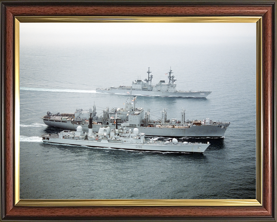 HMS Gloucester (D96) Royal Navy Type 42 Destroyer Refuelling 1991 Photo Print Wall Art Decor - Posters, Prints, & Visual Artwork - by Hampshire Prints (image 9 of 9)
