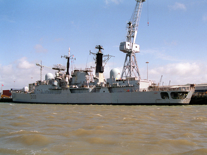 HMS Cardiff (D108) Photo Print - Portsmouth 1994 - Royal Navy Type 42 Destroyer Hampshire Prints 6 x 4 No Frame No