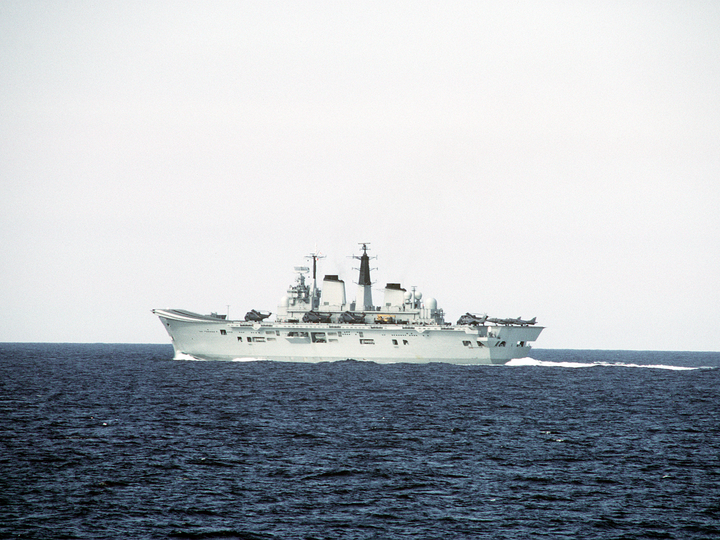 HMS Ark Royal (R07) Photo Print - At Sea 1986 - Royal Navy Invincible Class Aircraft Carrier Hampshire Prints 6 x 4 No Frame No