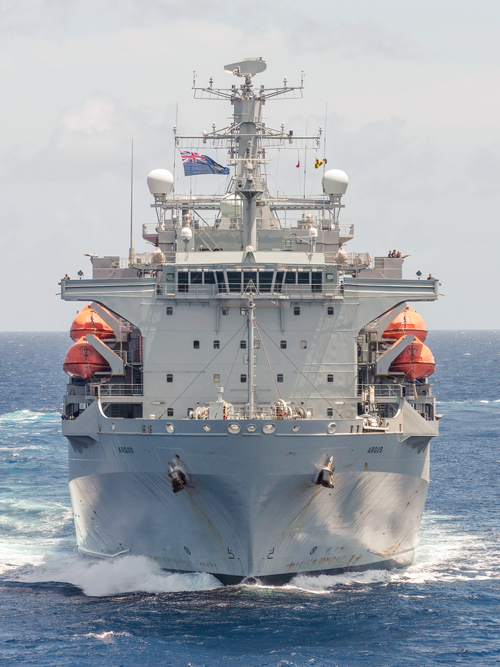 RFA Argus A135 Casualty Class Ship August 2020 Low Bow View Photo Print - Posters, Prints, & Visual Artwork - by Hampshire Prints (image 1 of 9)