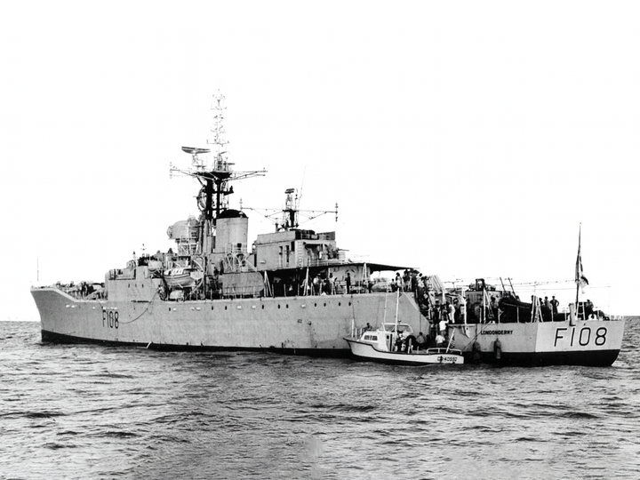 HMS Londonderry F108 Rothesay Class Frigate 1964 Photo Print - Posters, Prints, & Visual Artwork - by Hampshire Prints (image 1 of 9)