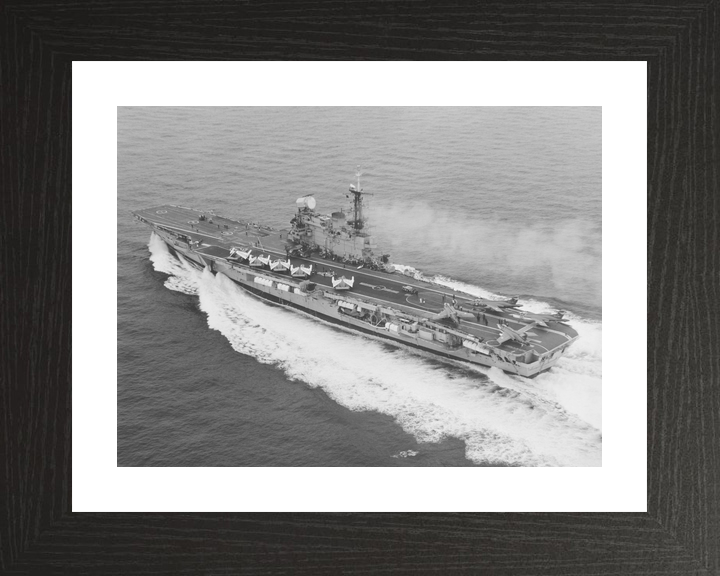 HMS Hermes (R12) Royal Navy Centaur Class Aircraft Carrier Starboard View at Sea Photo Print Wall Art Decor - Posters, Prints, & Visual Artwork - by Hampshire Prints (image 2 of 9)