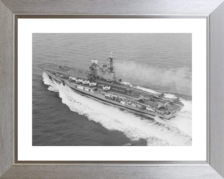 HMS Hermes (R12) Royal Navy Centaur Class Aircraft Carrier Starboard View at Sea Photo Print Wall Art Decor - Posters, Prints, & Visual Artwork - by Hampshire Prints (image 6 of 9)