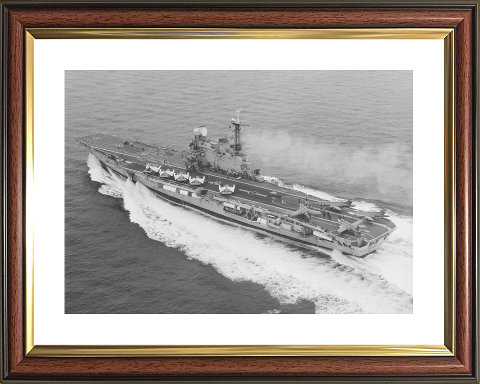 HMS Hermes (R12) Royal Navy Centaur Class Aircraft Carrier Starboard View at Sea Photo Print Wall Art Decor - Posters, Prints, & Visual Artwork - by Hampshire Prints (image 8 of 9)