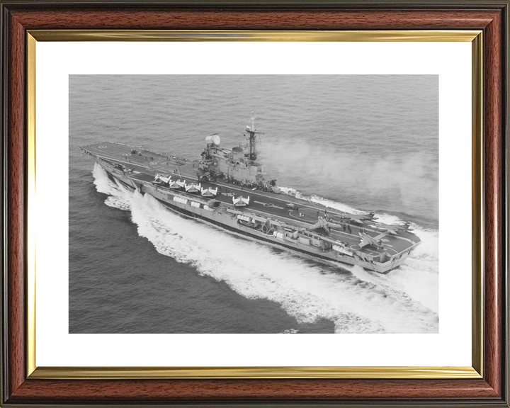 HMS Hermes (R12) Royal Navy Centaur Class Aircraft Carrier Starboard View at Sea Photo Print Wall Art Decor - Posters, Prints, & Visual Artwork - by Hampshire Prints (image 8 of 9)
