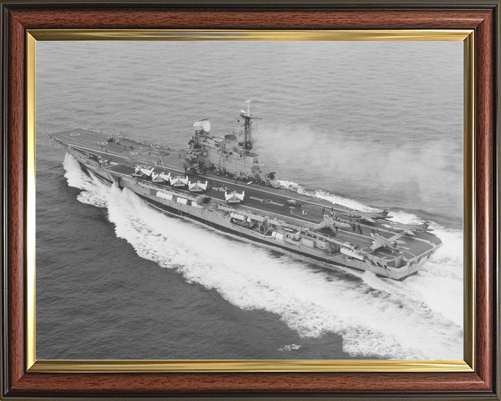 HMS Hermes (R12) Royal Navy Centaur Class Aircraft Carrier Starboard View at Sea Photo Print Wall Art Decor - Posters, Prints, & Visual Artwork - by Hampshire Prints (image 9 of 9)