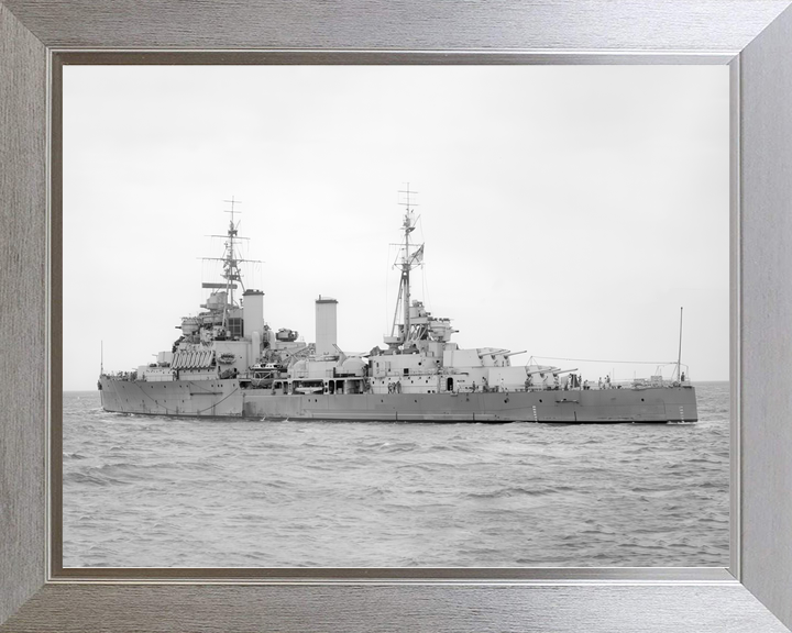 HMS Gambia (48) Royal Navy Fiji Class Light Cruiser At Sea Photo Print Wall Art Decor - Posters, Prints, & Visual Artwork - by Hampshire Prints (image 7 of 9)