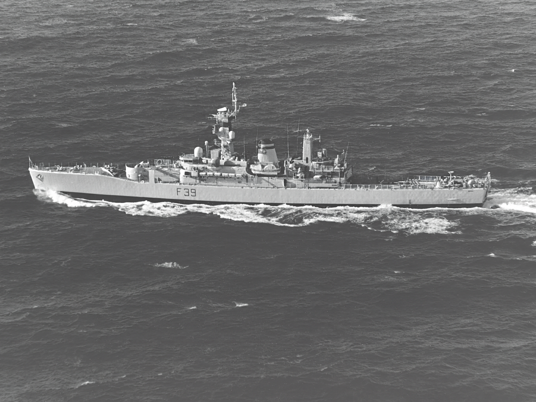 HMS Naiad F39 Leander Class Frigate February 1978 Atlantic Sea Photo Print - Posters, Prints, & Visual Artwork - by Hampshire Prints (image 1 of 9)