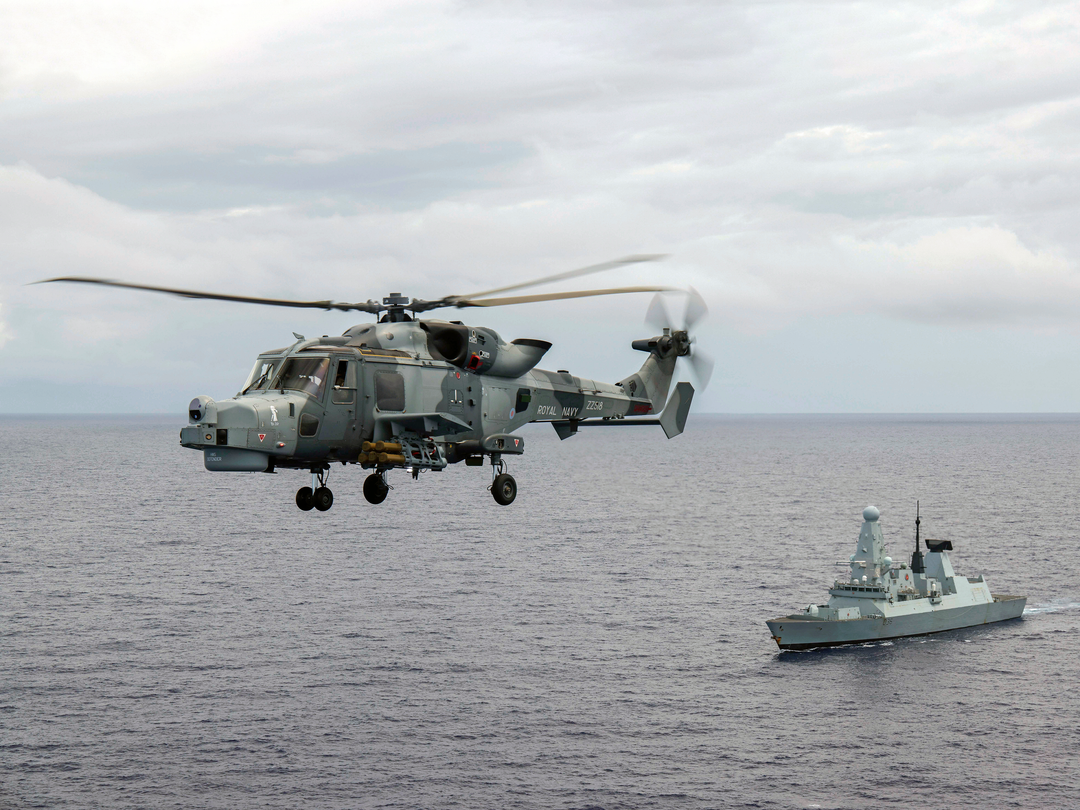 HMS Defender (D36) Photo Print - With Wildcat 2021 - Royal Navy Type 45 Destroyer Hampshire Prints 6 x 4 No Frame No