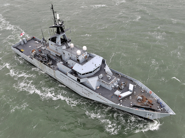 HMS Mersey P283 River Class Patrol Vessel February 2013 Photo Print - Posters, Prints, & Visual Artwork - by Hampshire Prints (image 1 of 9)