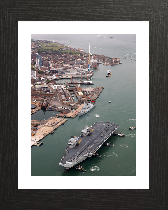 HMS Queen Elizabeth R08 Queen Elizabeth Class Aircraft Carrier August 2017 Portsmouth Photo Print - Posters, Prints, & Visual Artwork - by Hampshire Prints (image 2 of 9)