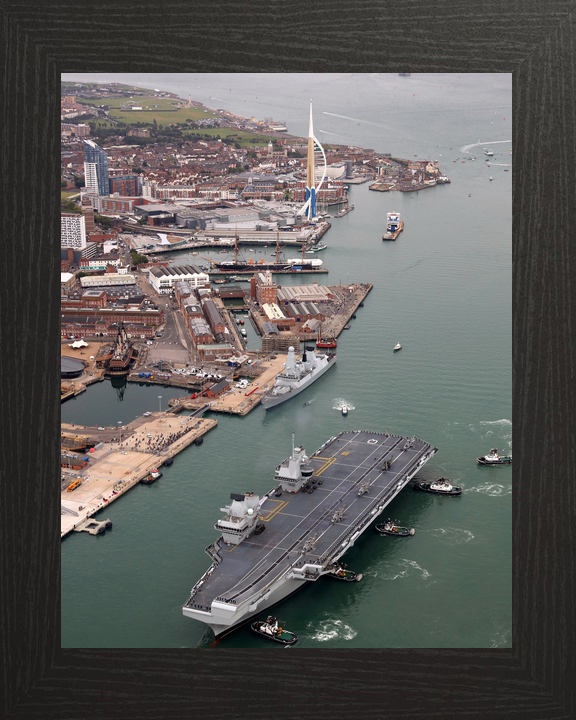 HMS Queen Elizabeth R08 Queen Elizabeth Class Aircraft Carrier August 2017 Portsmouth Photo Print - Posters, Prints, & Visual Artwork - by Hampshire Prints (image 3 of 9)