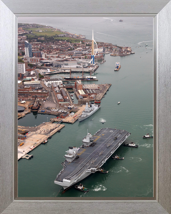 HMS Queen Elizabeth R08 Queen Elizabeth Class Aircraft Carrier August 2017 Portsmouth Photo Print - Posters, Prints, & Visual Artwork - by Hampshire Prints (image 7 of 9)