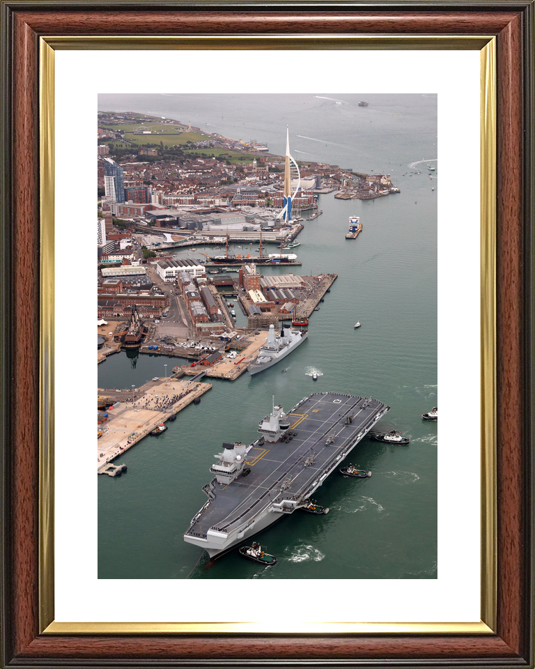 HMS Queen Elizabeth R08 Queen Elizabeth Class Aircraft Carrier August 2017 Portsmouth Photo Print - Posters, Prints, & Visual Artwork - by Hampshire Prints (image 8 of 9)