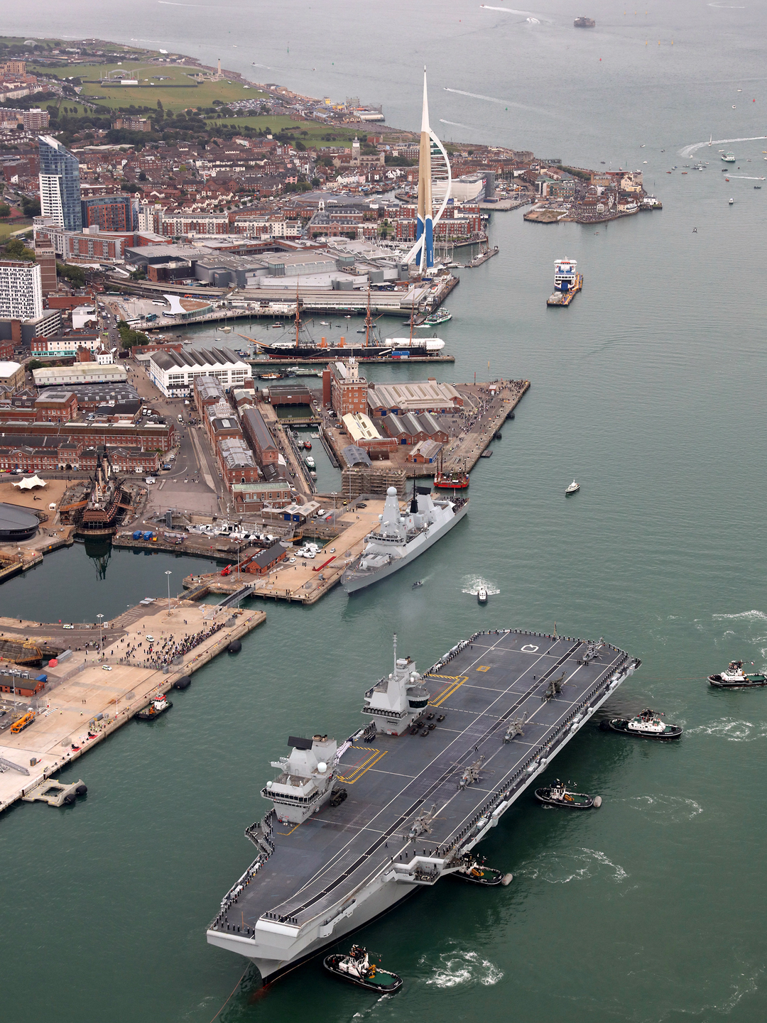 HMS Queen Elizabeth R08 Queen Elizabeth Class Aircraft Carrier August 2017 Portsmouth Photo Print - Posters, Prints, & Visual Artwork - by Hampshire Prints (image 1 of 9)