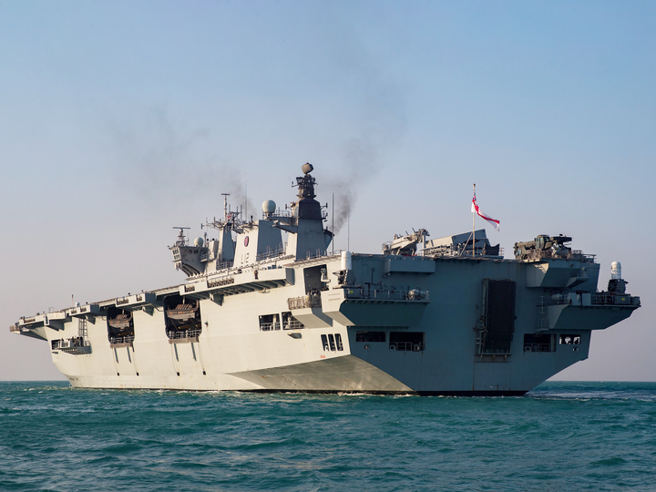 HMS Ocean L12 Landing Platform Helicopter November 2016 At Sea Photo Print - Posters, Prints, & Visual Artwork - by Hampshire Prints (image 1 of 9)
