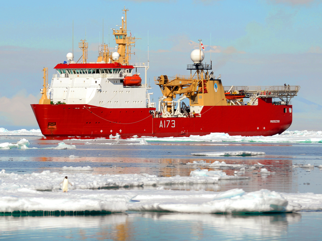 HMS Protector A173 Ice Patrol Vessel January 2016 Reflections Photo Print - Posters, Prints, & Visual Artwork - by Hampshire Prints (image 1 of 9)