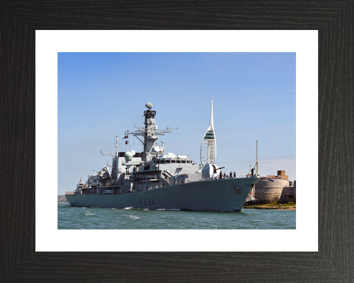 HMS Iron Duke F234 Type 23 Frigate June 2014 Leaving Portsmouth