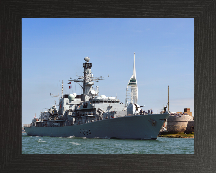 HMS Iron Duke F234 Type 23 Frigate June 2014 Leaving Portsmouth